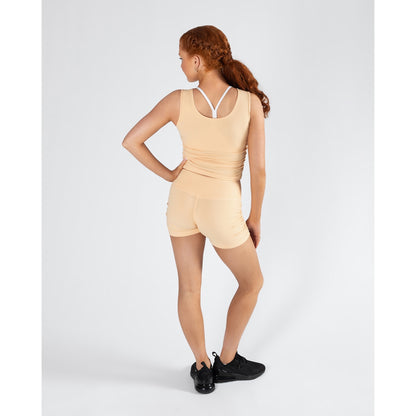 Pulse Collection Madison Gather Crop Singlet - Orange Sherbet