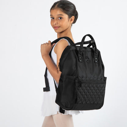 Nova Quilted Large Backpack - Black