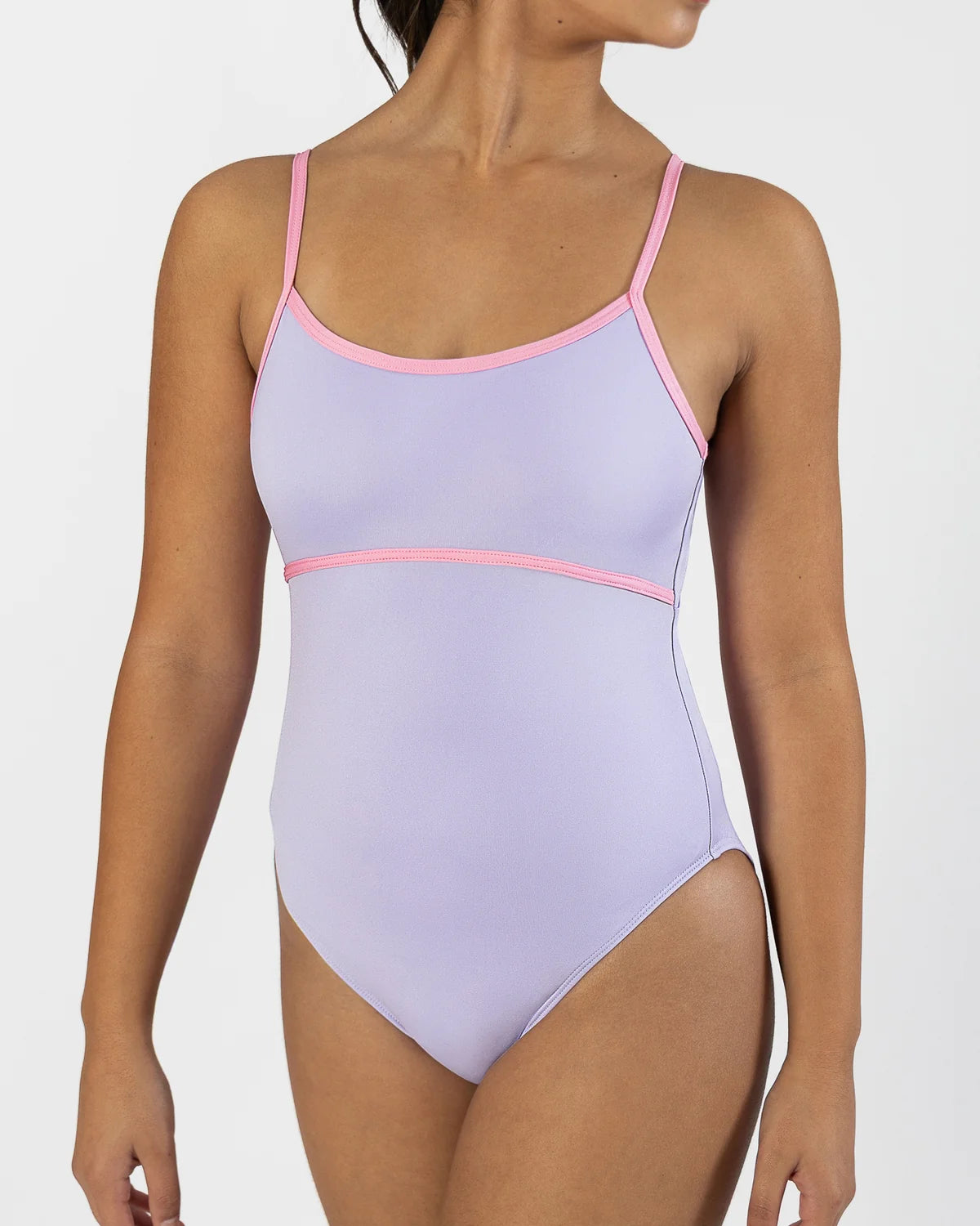 Pastel Collective Ariel Spliced Camisole Leotard | Lilac