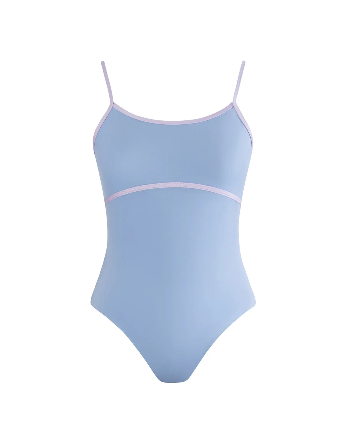 Pastel Collective Ariel Spliced Camisole Leotard | Powder Blue