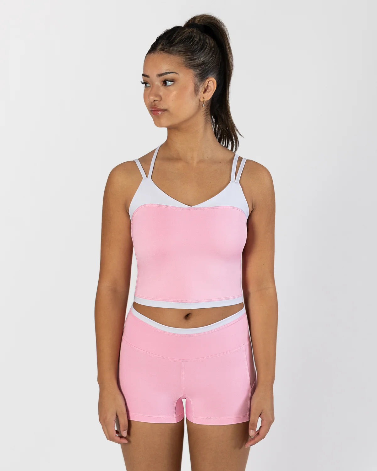 Pastel Collective Colette Crop Singlet | Petal Pink