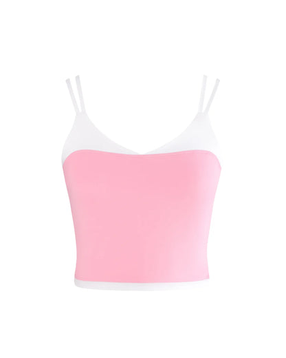Pastel Collective Colette Crop Singlet | Petal Pink