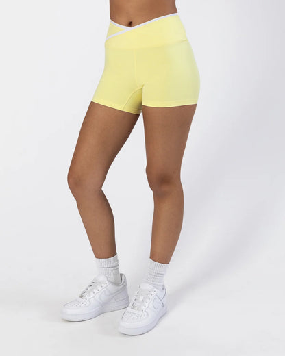 Pastel Collective Colette Cross Front Short | Lemon