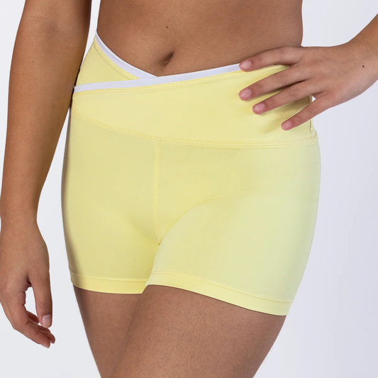 Pastel Collective Colette Cross Front Short | Lemon