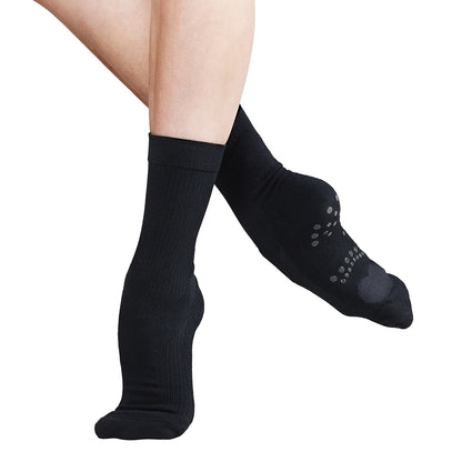 PivotPerfect™ Dance Sock | Black + Tan