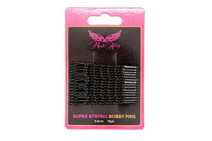 Mad Ally Super Strong Bobby Pins - Black