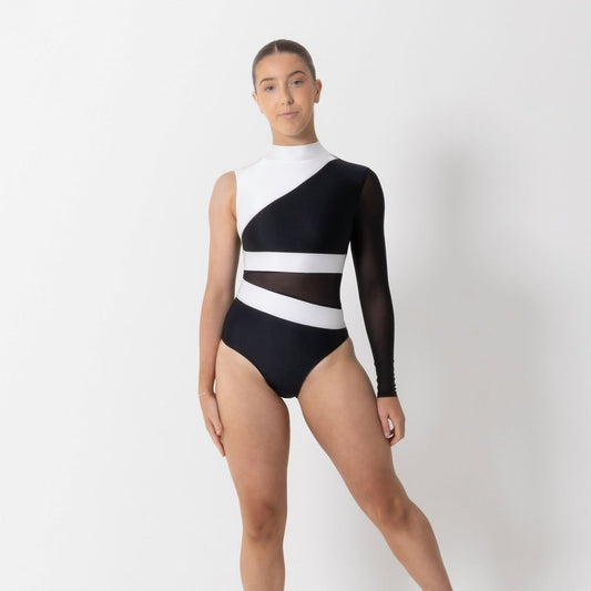 Twilight Black / White Splice Leotard - Child