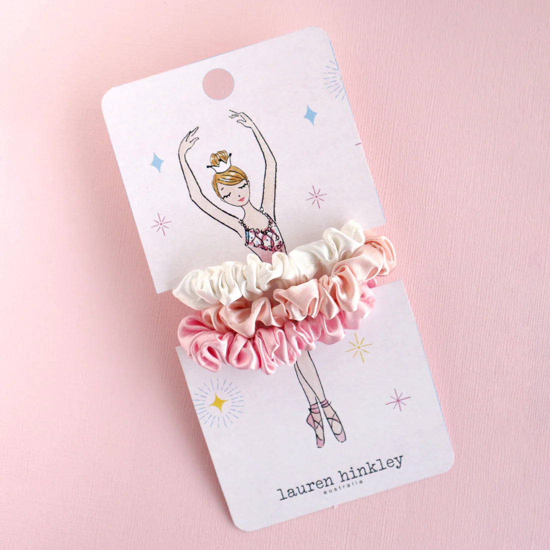 Lauren Hinkley Australia Ava Ballerina Satin Scrunchie 3 Pack