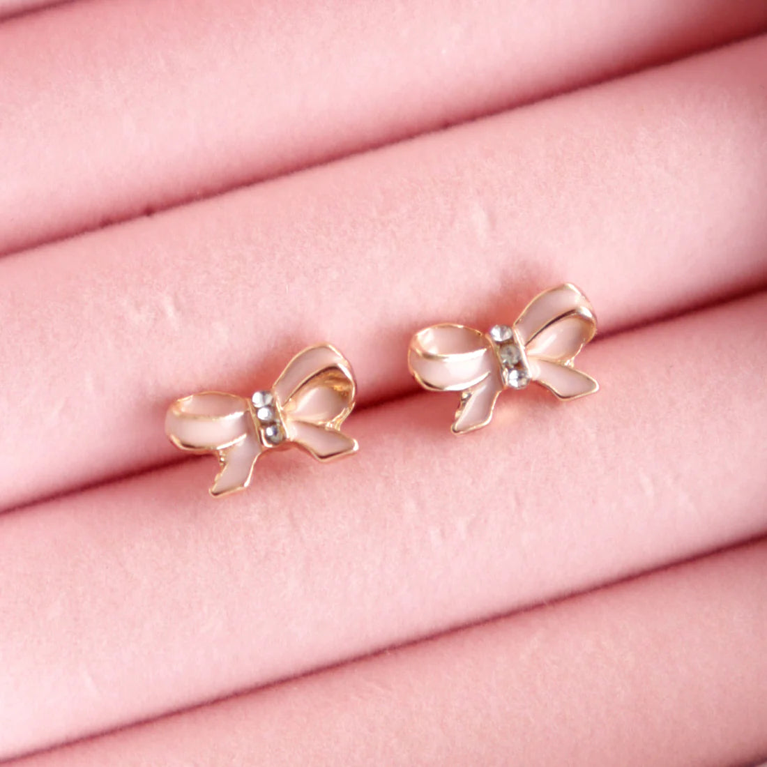 Lauren Hinkley Australia Pink Bow Earrings