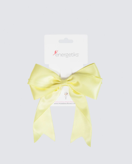 Kira Satin Bow Clip with Tails - Assorted Colours