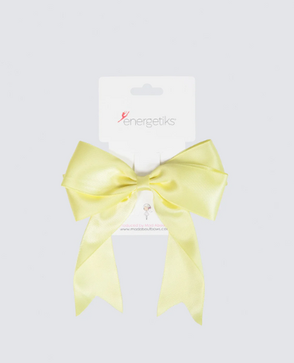Kira Satin Bow Clip with Tails - Assorted Colours