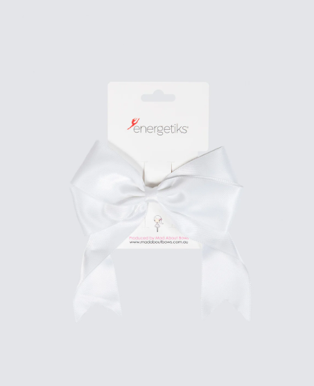 Kira Satin Bow Clip with Tails - Assorted Colours