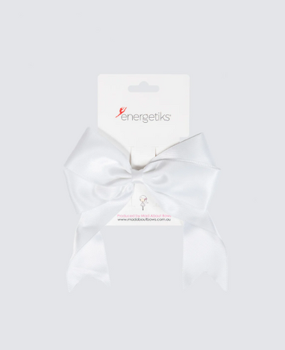 Kira Satin Bow Clip with Tails - Assorted Colours