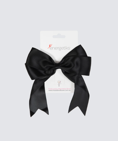Kira Satin Bow Clip with Tails - Assorted Colours