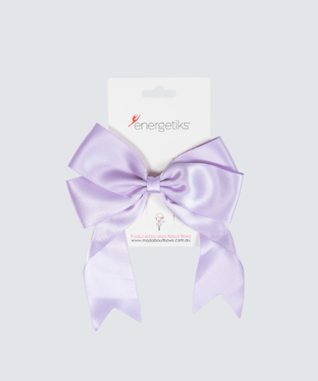 Kira Satin Bow Clip with Tails - Assorted Colours