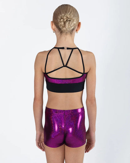 Tora Crop Top | Metallic Fuchsia