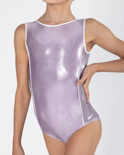 Meg Spliced Tank Leotard | Lilac