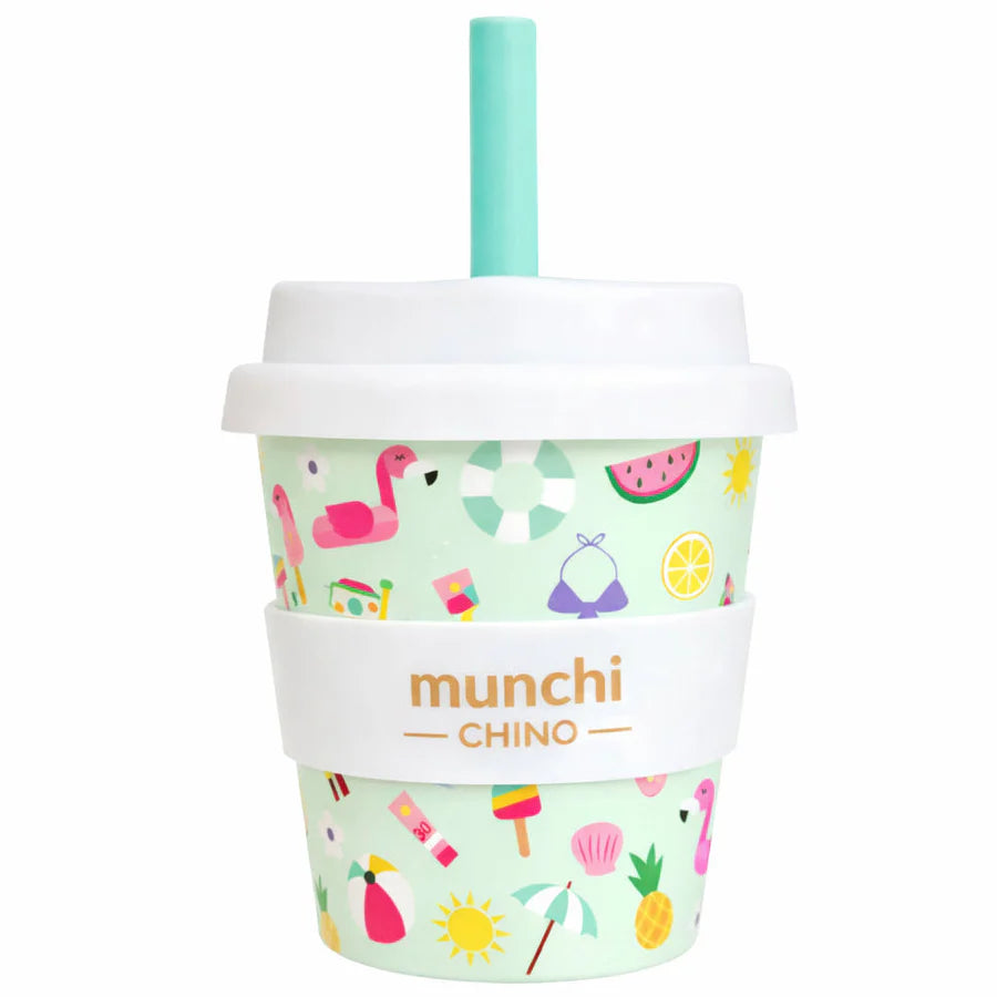 munchi Bubba Vacay Babychino Cup with Straw